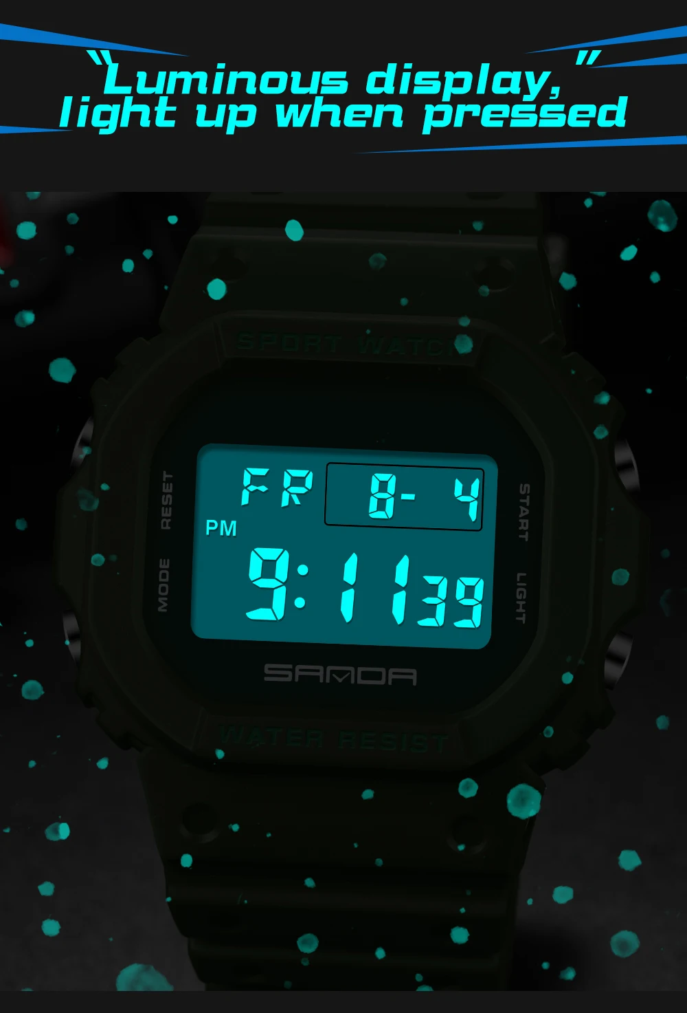 SANDA 2107 Children Watch Men Waterproof Sport Watches Boy Girl Electronic Watch Relogio Masculino LED Lamp Display Wristwatc