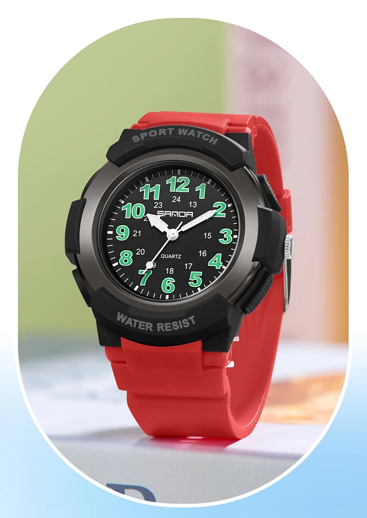 SANDA 6308 New Fashion Quartz Watches Students Outdoor Sports Luminous Waterproof Shockproof Casual Unisex Fashion Watch