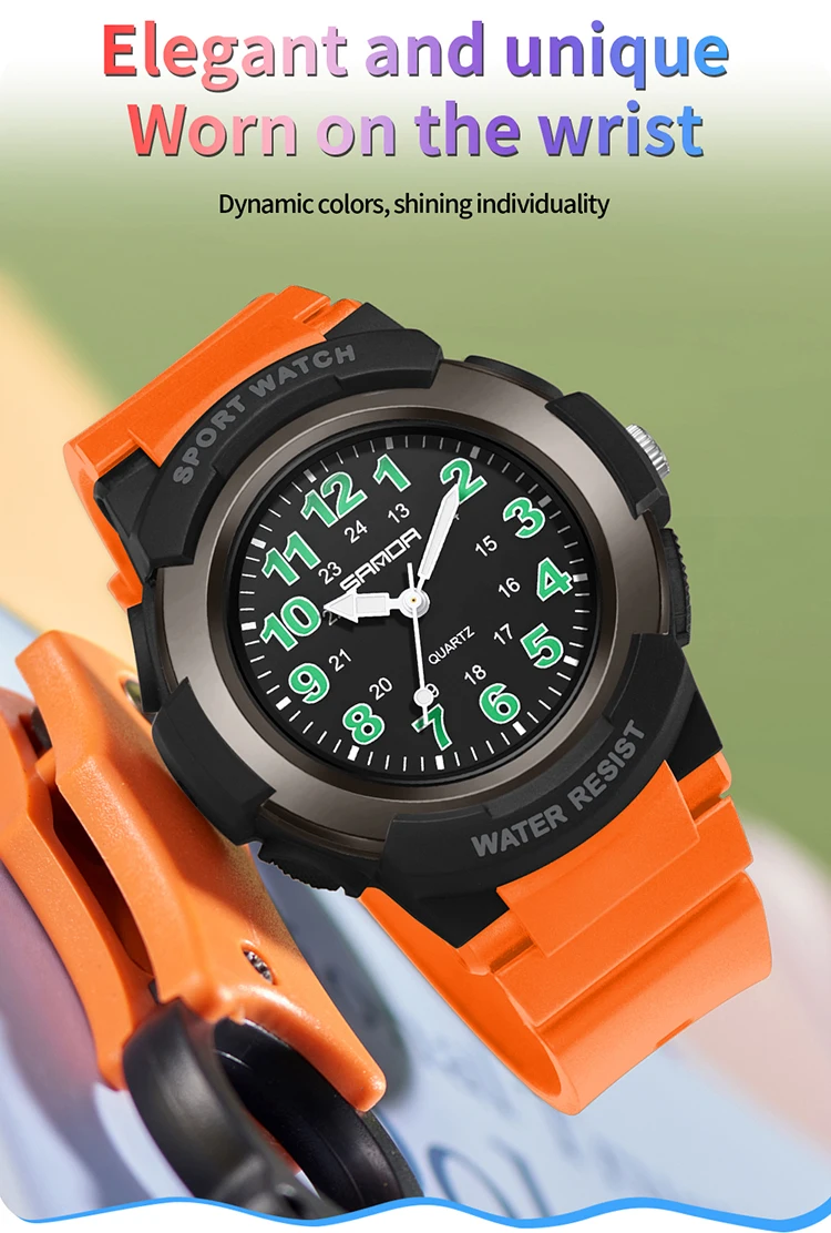 SANDA 6308 New Fashion Quartz Watches Students Outdoor Sports Luminous Waterproof Shockproof Casual Unisex Fashion Watch