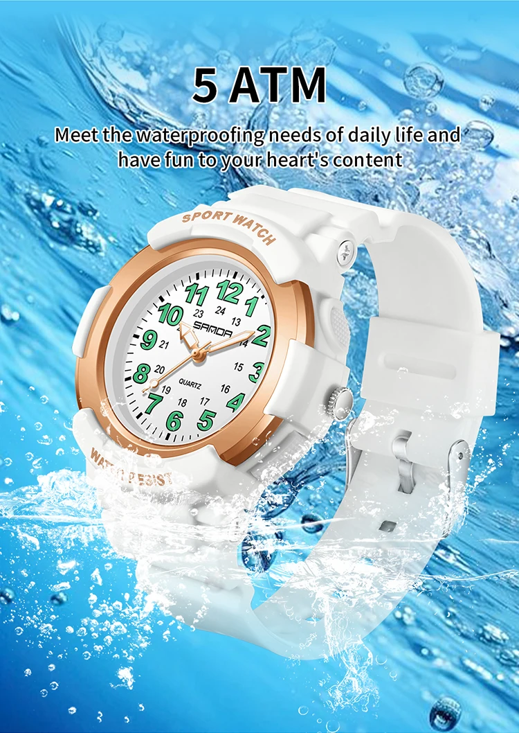 SANDA 6308 New Fashion Quartz Watches Students Outdoor Sports Luminous Waterproof Shockproof Casual Unisex Fashion Watch