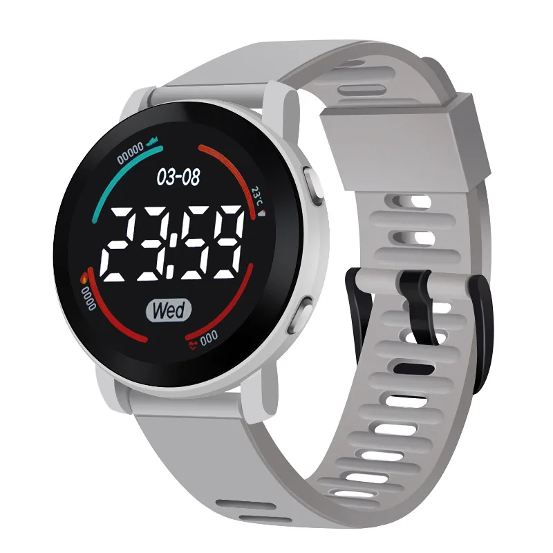 LED Watch Fashion Sports Digital Kids Watches Rubber Strap Electronic Wristwatches for Boys and Girls Clock Non-smart-watch