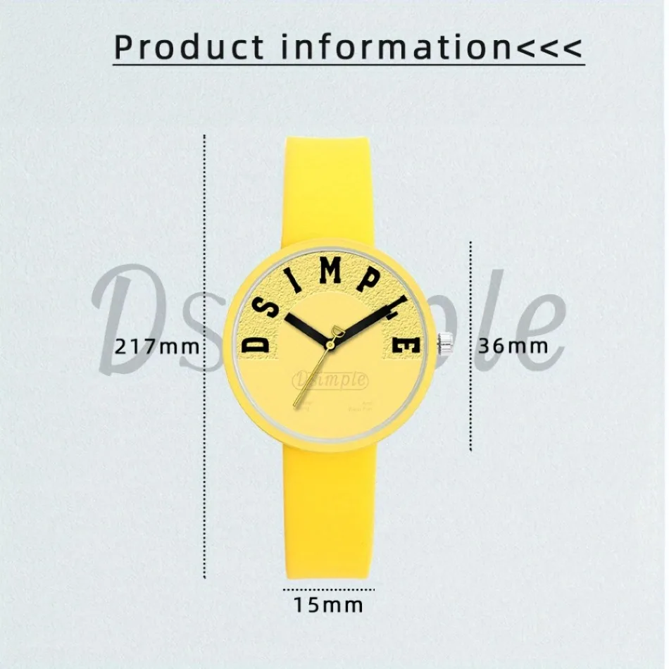 Fashion Casual Women Watch Minimalist Ladies' Watches Quartz Movement Silicone Strap, Simple Design | Play Watch | Gifts
