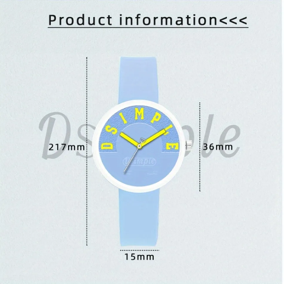 Fashion Casual Women Watch Minimalist Ladies' Watches Quartz Movement Silicone Strap, Simple Design | Play Watch | Gifts