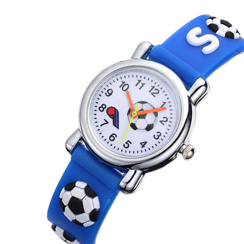 Hot Sale Football Kids Watch Cute Cartoon Watches for Boys Kids Casual Silicone Band Children's Quartz Watches Montre Enfant