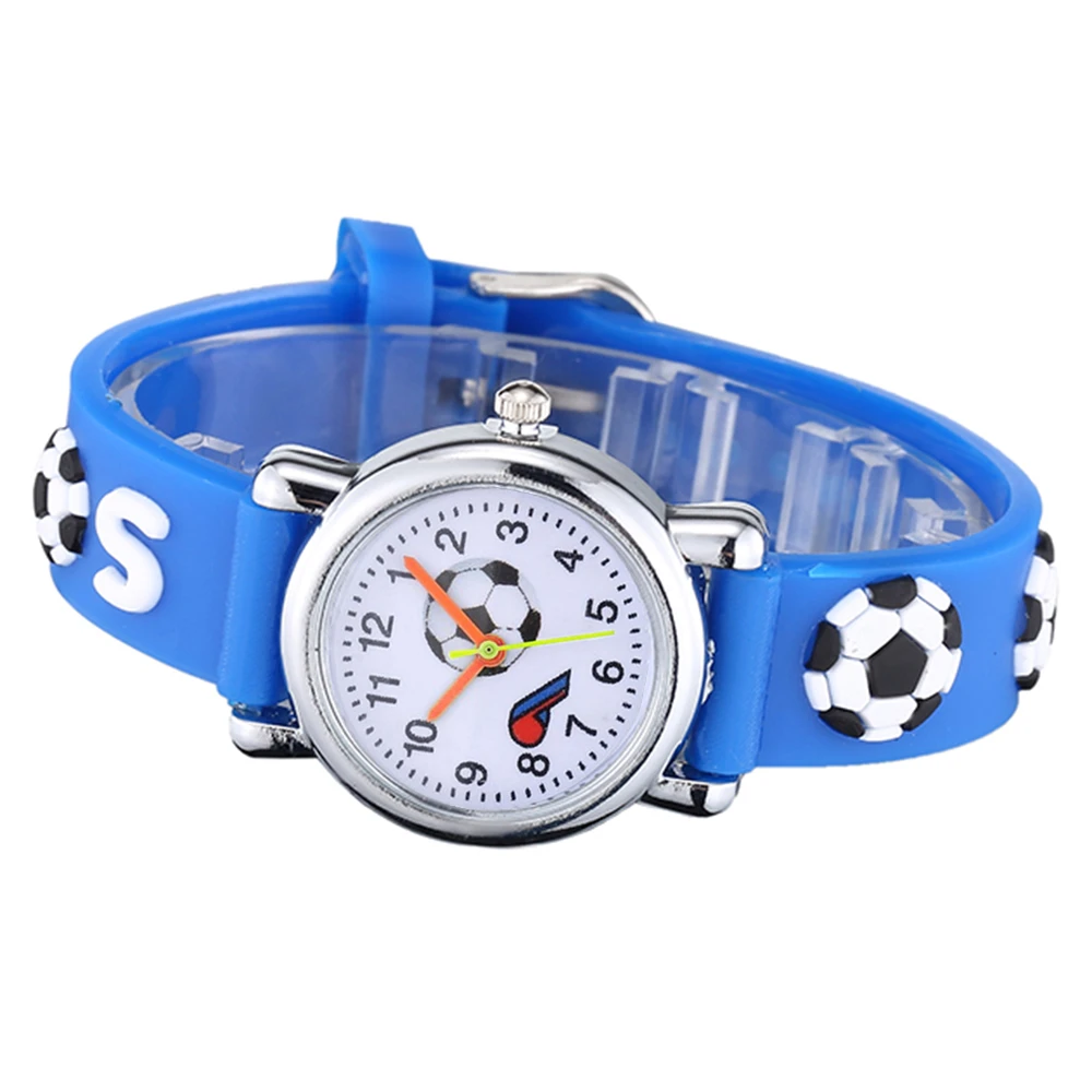 Hot Sale Football Kids Watch Cute Cartoon Watches for Boys Kids Casual Silicone Band Children's Quartz Watches Montre Enfant