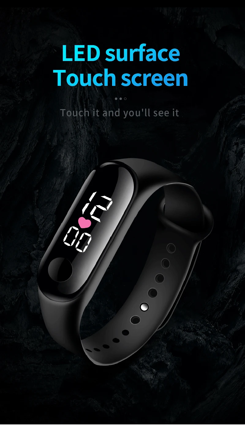 Candy Color Kids Children Watches Birthday Gift For Boy Girls Silicone Strap Watch LED Digital Kid Watch Fashion Sport Bracelet