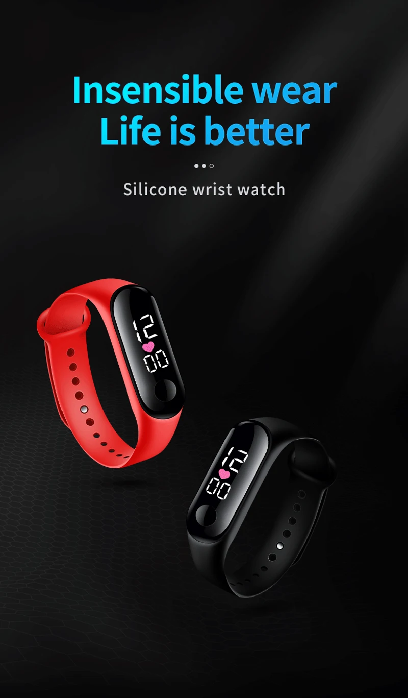 Candy Color Kids Children Watches Birthday Gift For Boy Girls Silicone Strap Watch LED Digital Kid Watch Fashion Sport Bracelet