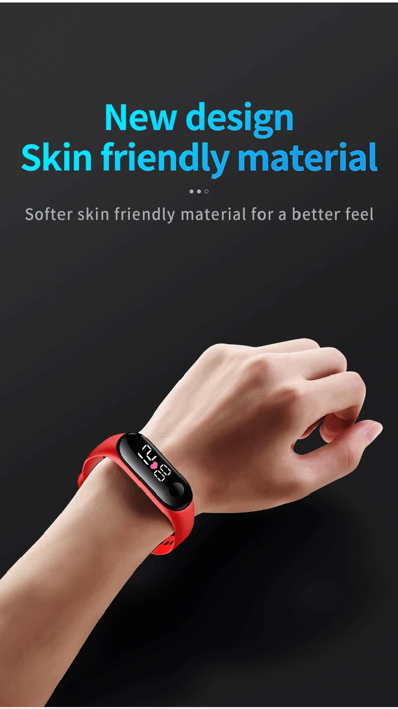 Candy Color Kids Children Watches Birthday Gift For Boy Girls Silicone Strap Watch LED Digital Kid Watch Fashion Sport Bracelet