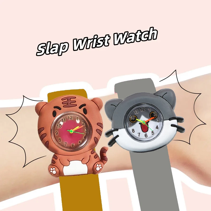 Cute Candy Color Children's Cartoon Watch Baby Study Time Toy Bracelet Kids Watches for Boys Girls Birthday Gift Clock
