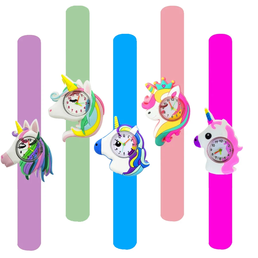 Cute Candy Color Children's Cartoon Watch Baby Study Time Toy Bracelet Kids Watches for Boys Girls Birthday Gift Clock