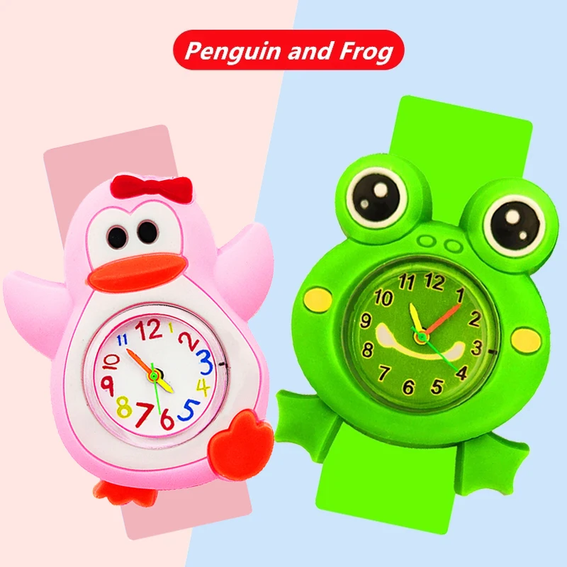 Cute Candy Color Children's Cartoon Watch Baby Study Time Toy Bracelet Kids Watches for Boys Girls Birthday Gift Clock
