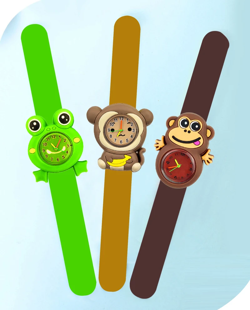 Cute Candy Color Children's Cartoon Watch Baby Study Time Toy Bracelet Kids Watches for Boys Girls Birthday Gift Clock