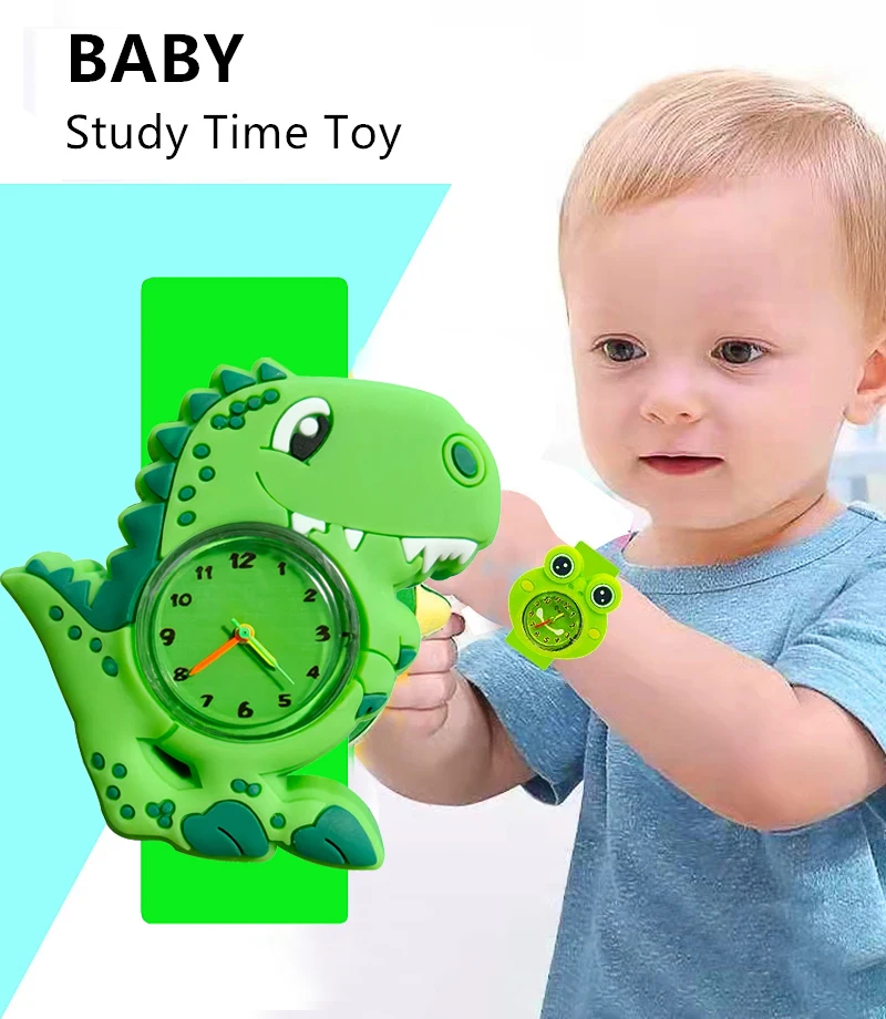 Cute Candy Color Children's Cartoon Watch Baby Study Time Toy Bracelet Kids Watches for Boys Girls Birthday Gift Clock