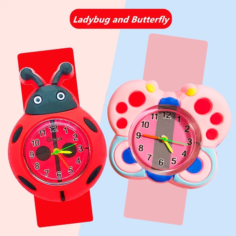 Cute Candy Color Children's Cartoon Watch Baby Study Time Toy Bracelet Kids Watches for Boys Girls Birthday Gift Clock