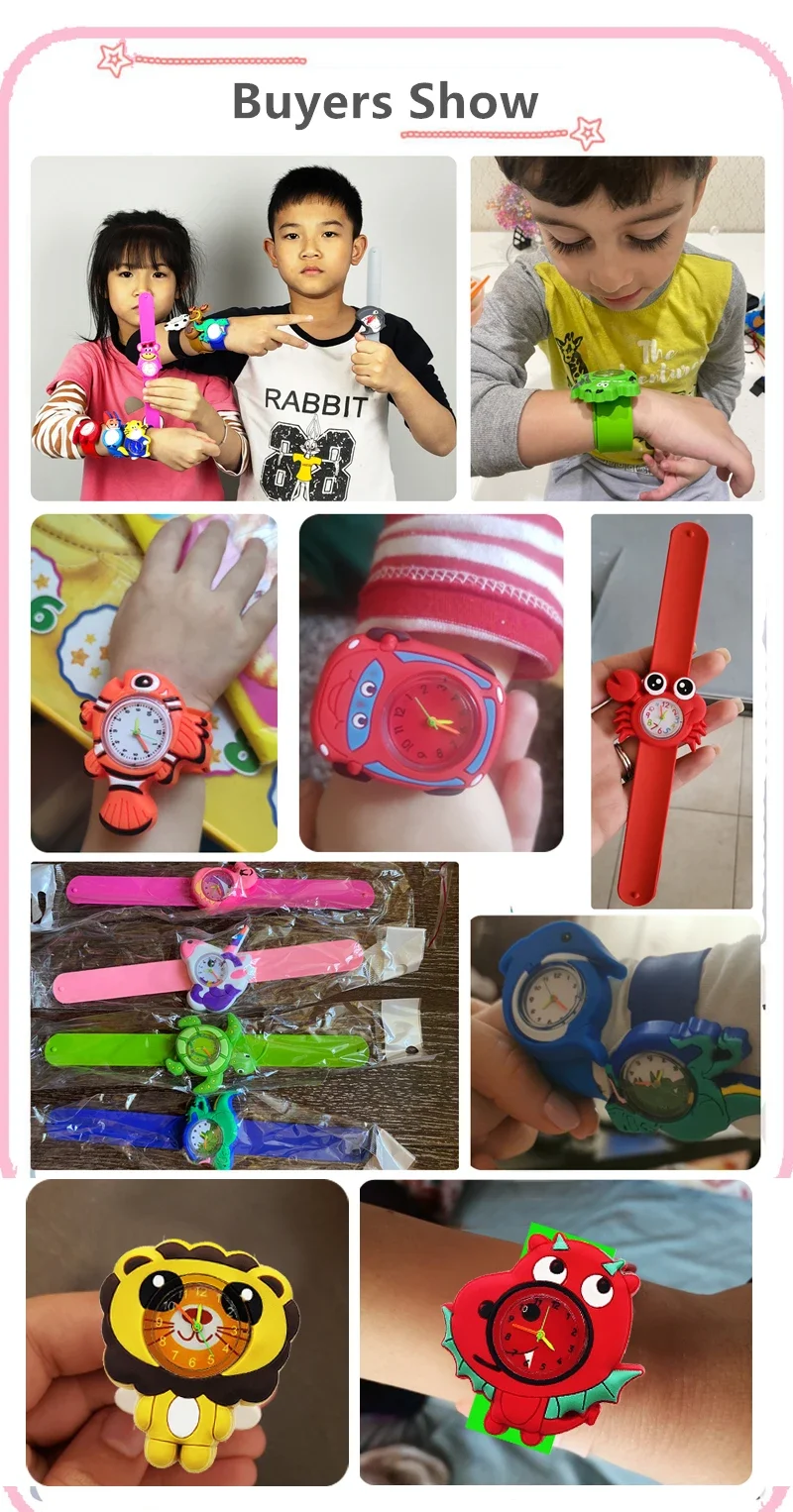 Cute Candy Color Children's Cartoon Watch Baby Study Time Toy Bracelet Kids Watches for Boys Girls Birthday Gift Clock