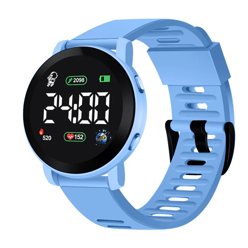 Electronic Watches Set for Kids Sport Digital Children Clock Set Silicone Strap LED Display Kids Watch Girls Boys Wristwatch