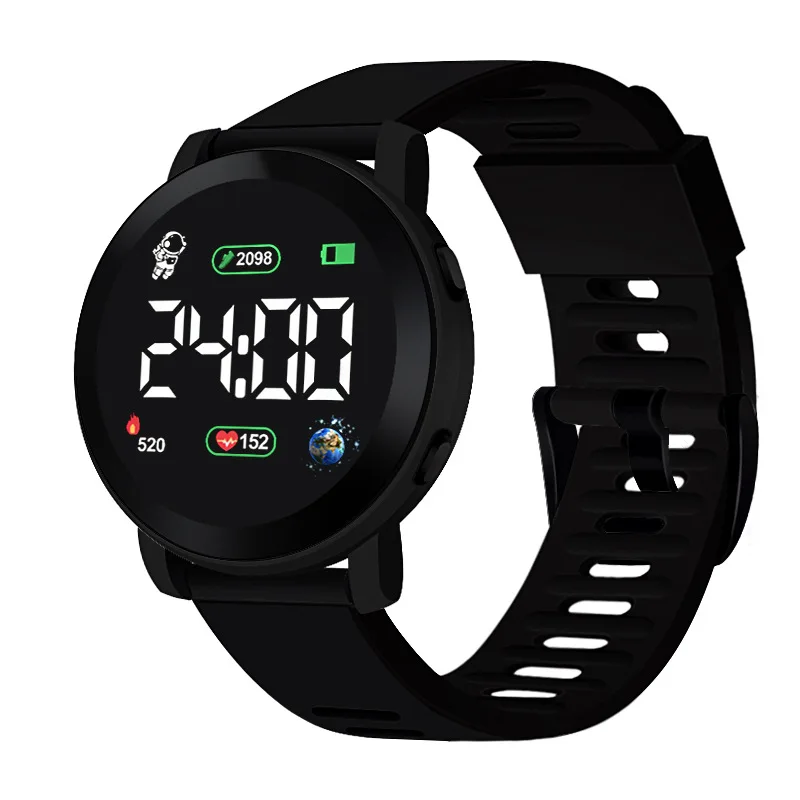 Electronic Watches Set for Kids Sport Digital Children Clock Set Silicone Strap LED Display Kids Watch Girls Boys Wristwatch