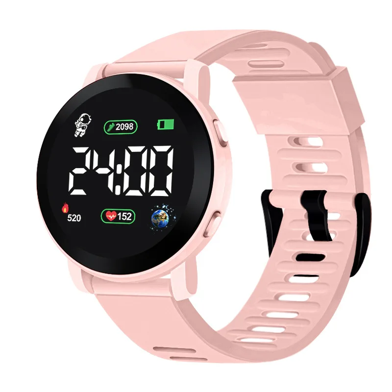 Electronic Watches Set for Kids Sport Digital Children Clock Set Silicone Strap LED Display Kids Watch Girls Boys Wristwatch