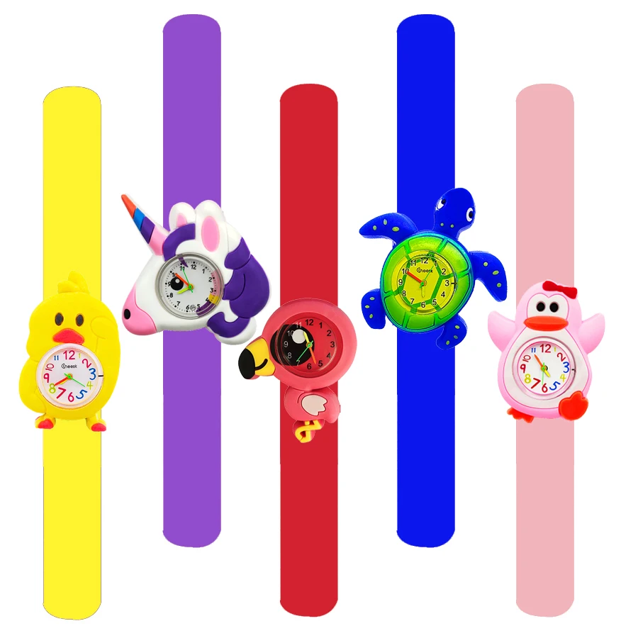 Cartoon Animals Children Watches Baby Learn Time Bracelet Toy Kids Digital Electronics Watches for Girls Boys Birthday Gift