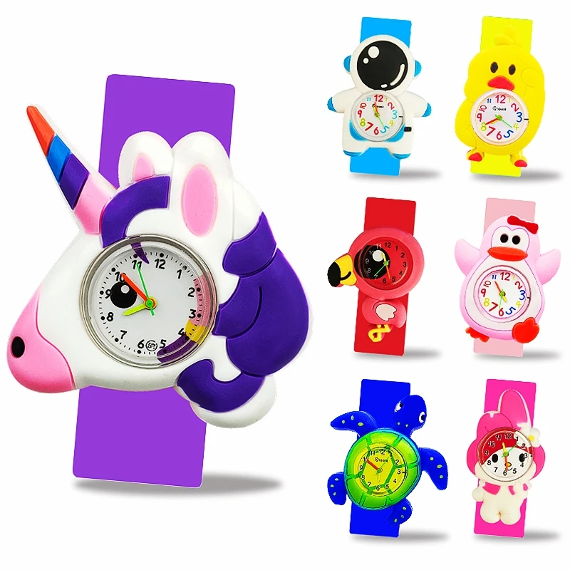 Cartoon Animals Children Watches Baby Learn Time Bracelet Toy Kids Digital Electronics Watches for Girls Boys Birthday Gift