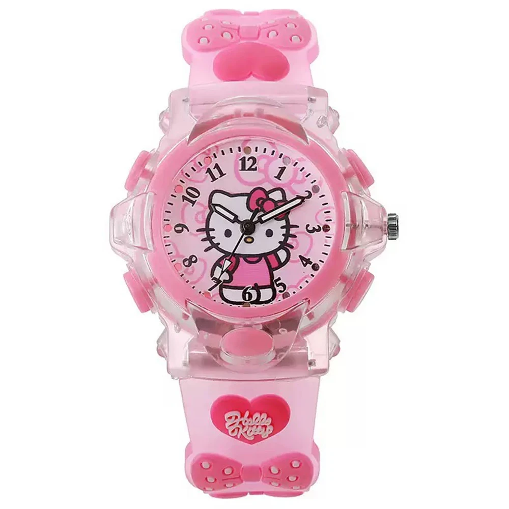 Disney Children's Fashion Cartoon Children's Watch with Colorful Lights Watch Cartoon Mickey Minnie Boys and Girls Fashion Watch