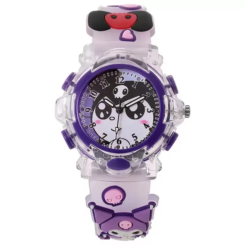 Disney Children's Fashion Cartoon Children's Watch with Colorful Lights Watch Cartoon Mickey Minnie Boys and Girls Fashion Watch