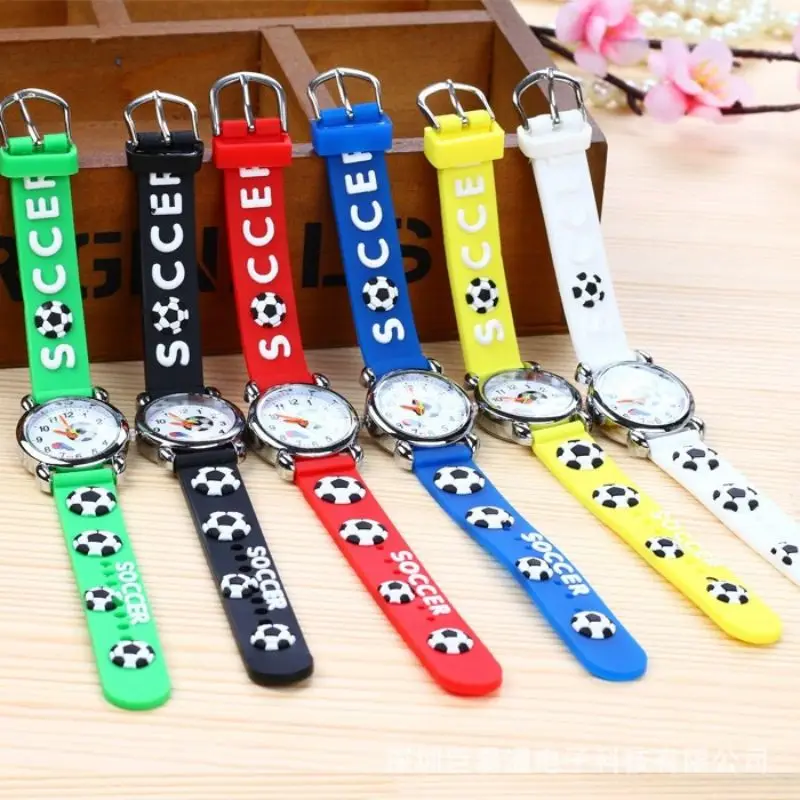 Kids Watches 3D Football Silicone Band Children Quartz Wristwatch Fashion Waterproof Sports Watch Clock for Boys Girls Students