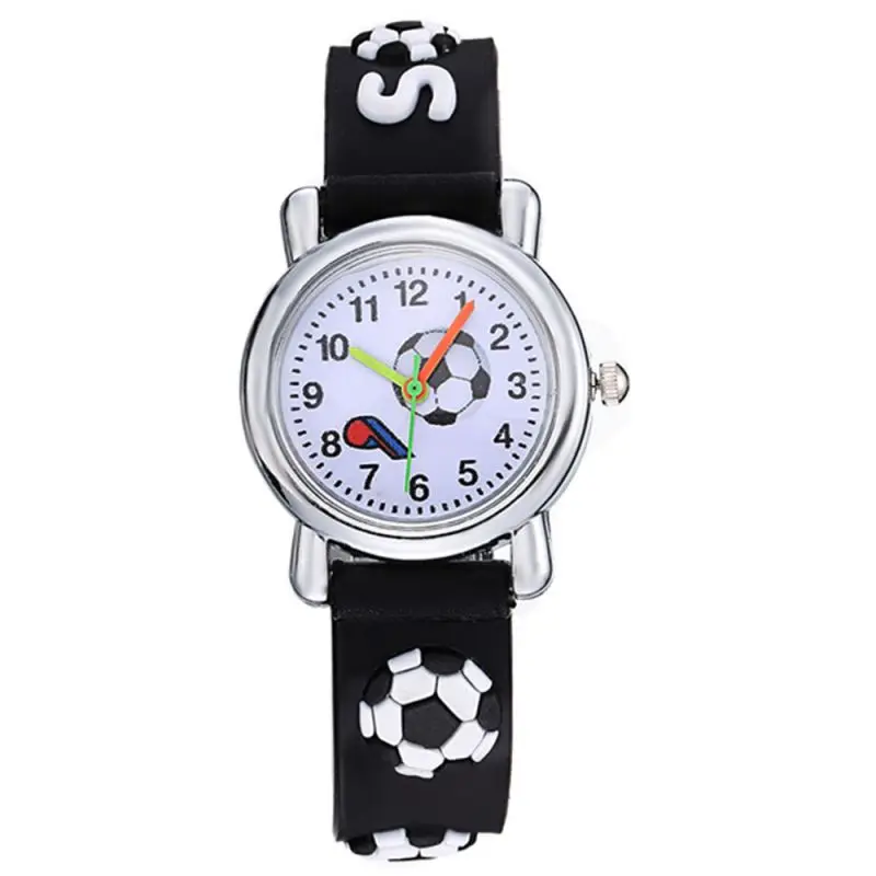 Kids Watches 3D Football Silicone Band Children Quartz Wristwatch Fashion Waterproof Sports Watch Clock for Boys Girls Students