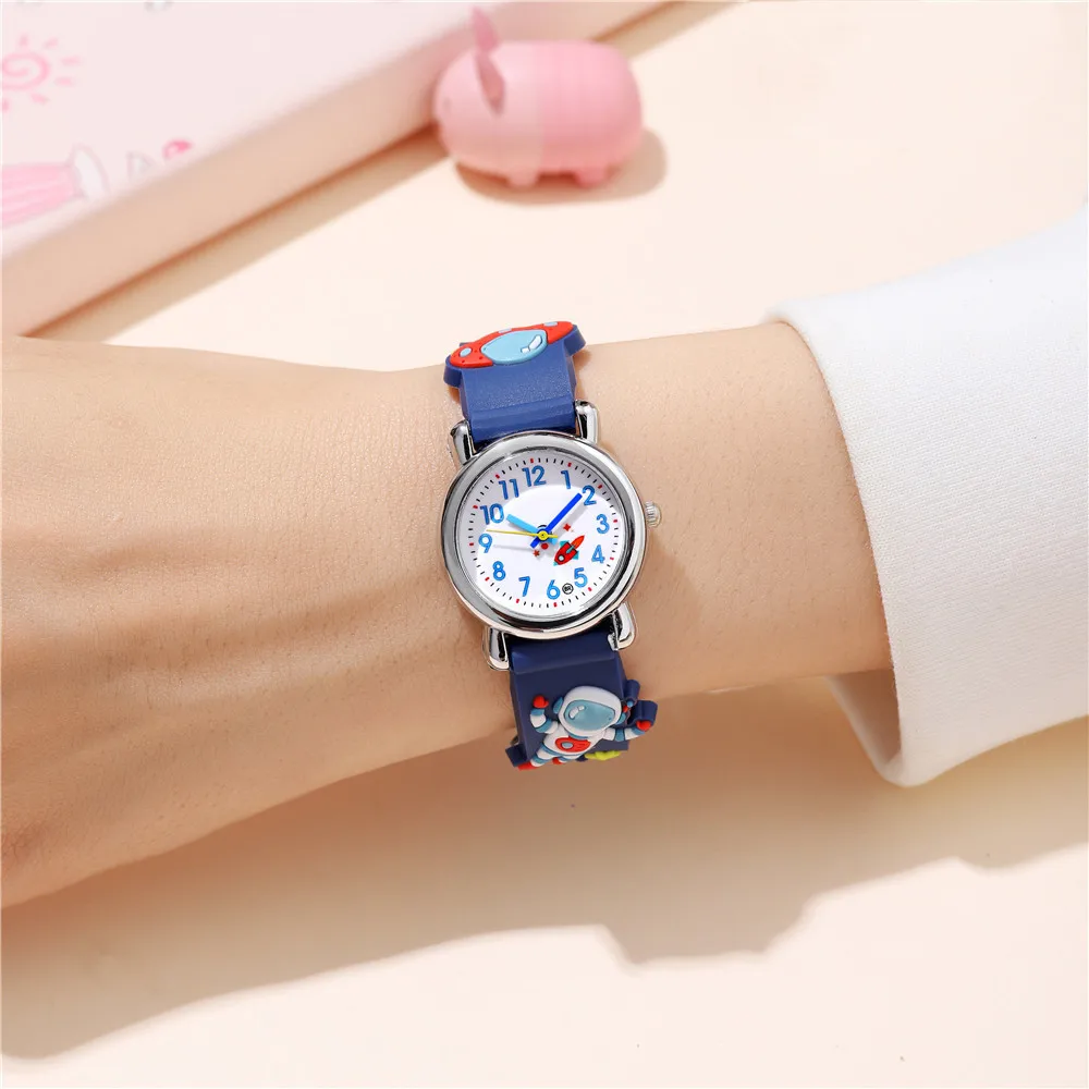 Kids Watches 3D Football Silicone Band Children Quartz Wristwatch Fashion Waterproof Sports Watch Clock for Boys Girls Students