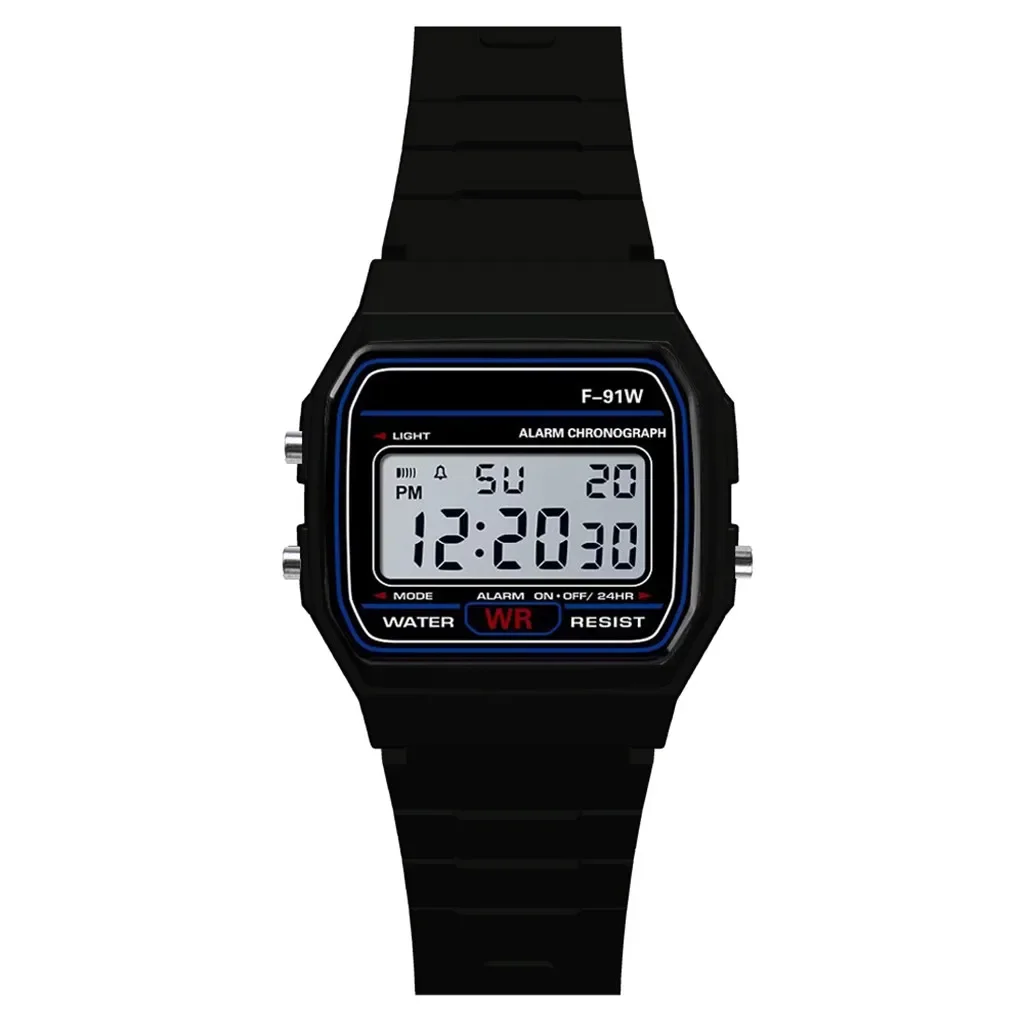 Sport LED Digital Watches for Men Women Kids Simple Small Square Dial Children Electronic Watch Silicone Band Fashion Mens Watch