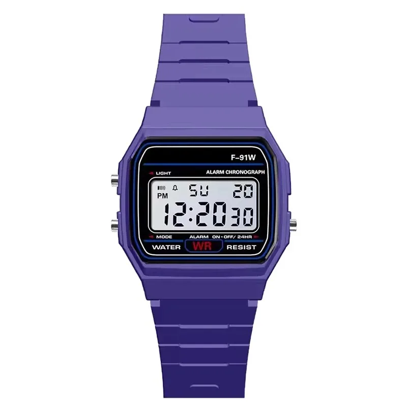 Sport LED Digital Watches for Men Women Kids Simple Small Square Dial Children Electronic Watch Silicone Band Fashion Mens Watch