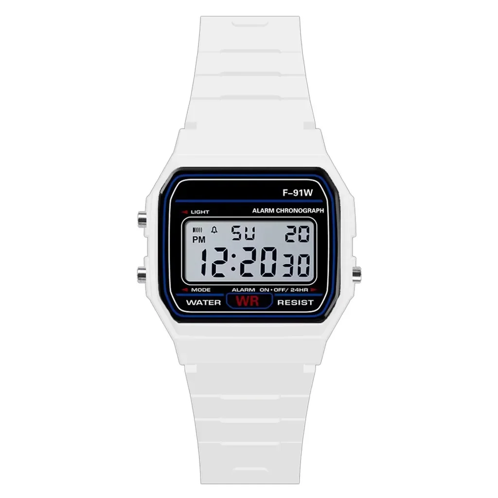 Sport LED Digital Watches for Men Women Kids Simple Small Square Dial Children Electronic Watch Silicone Band Fashion Mens Watch