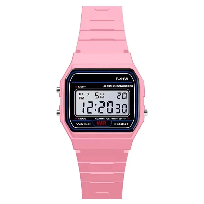 Sport LED Digital Watches for Men Women Kids Simple Small Square Dial Children Electronic Watch Silicone Band Fashion Mens Watch