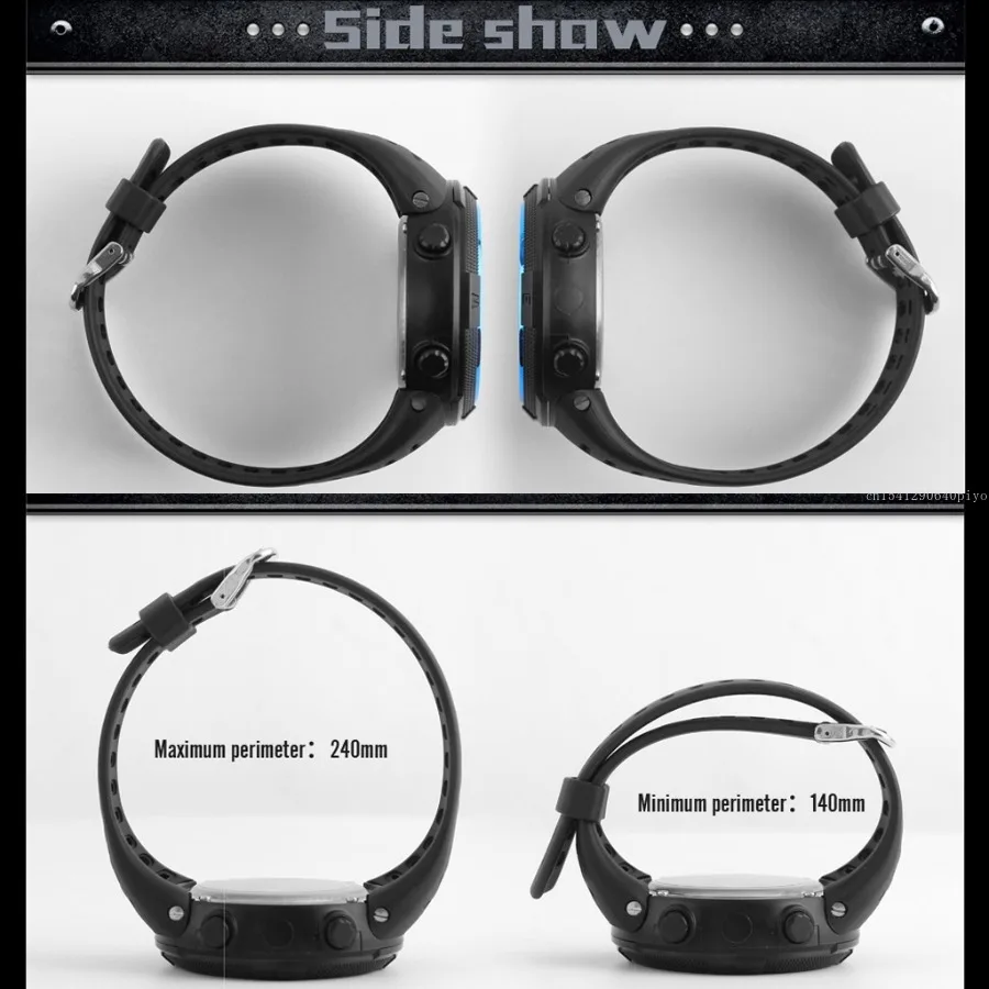 Men's Military Outdoor Sports Watch Waterproof Luminous LED Digital Wristwatch with Alarm Clock Multifunction for Student Kids