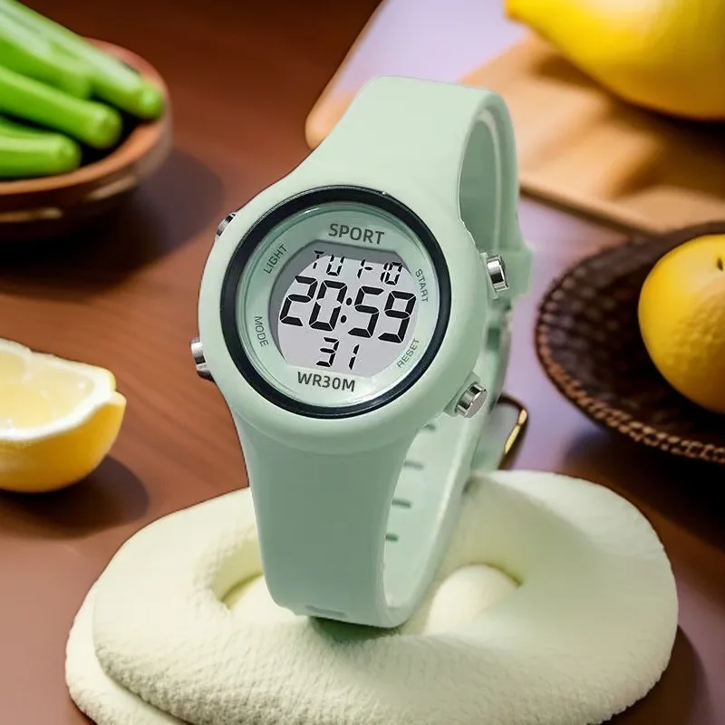 Kids Electronic Wristwatch Set LED Digital Sports Watch Waterproof Luminous Alarm Clock Fashion Clock for Boys Girls Students
