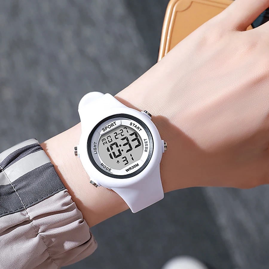 Kids Electronic Wristwatch Set LED Digital Sports Watch Waterproof Luminous Alarm Clock Fashion Clock for Boys Girls Students