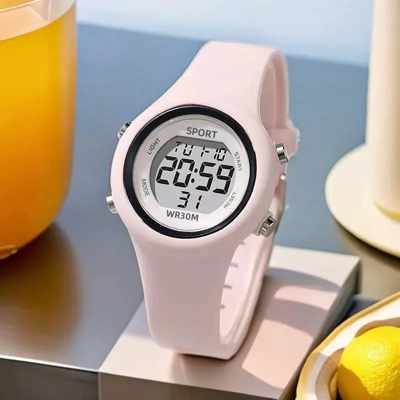 Kids Electronic Wristwatch Set LED Digital Sports Watch Waterproof Luminous Alarm Clock Fashion Clock for Boys Girls Students