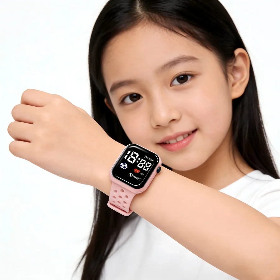 Sports Digital Watch For Kids Boys and Girls Silicone strap LED Display Sports Watches Cartoon Fashion Children's Watch