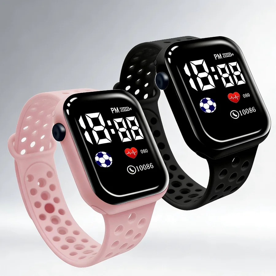Sports Digital Watch For Kids Boys and Girls Silicone strap LED Display Sports Watches Cartoon Fashion Children's Watch
