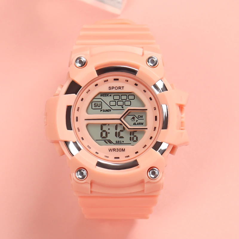 Fashion Kids Watches Multifunctional Electronic Wristwatch for Boys and Girls Student Waterproof Luminous Alarm-clock Calendar
