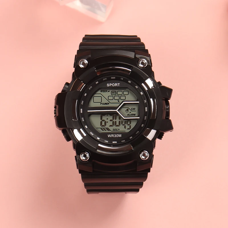 Fashion Kids Watches Multifunctional Electronic Wristwatch for Boys and Girls Student Waterproof Luminous Alarm-clock Calendar