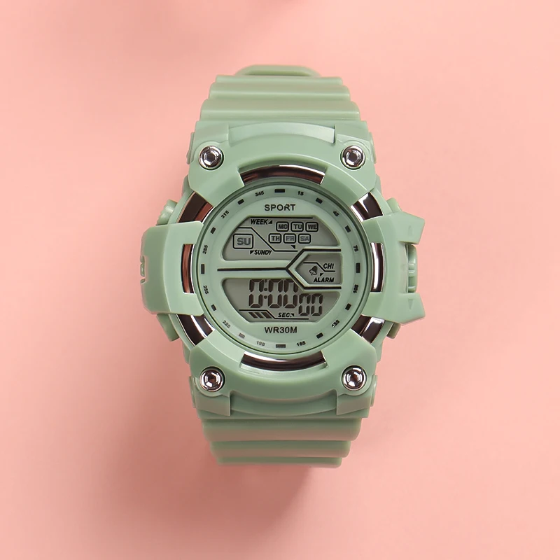 Fashion Kids Watches Multifunctional Electronic Wristwatch for Boys and Girls Student Waterproof Luminous Alarm-clock Calendar