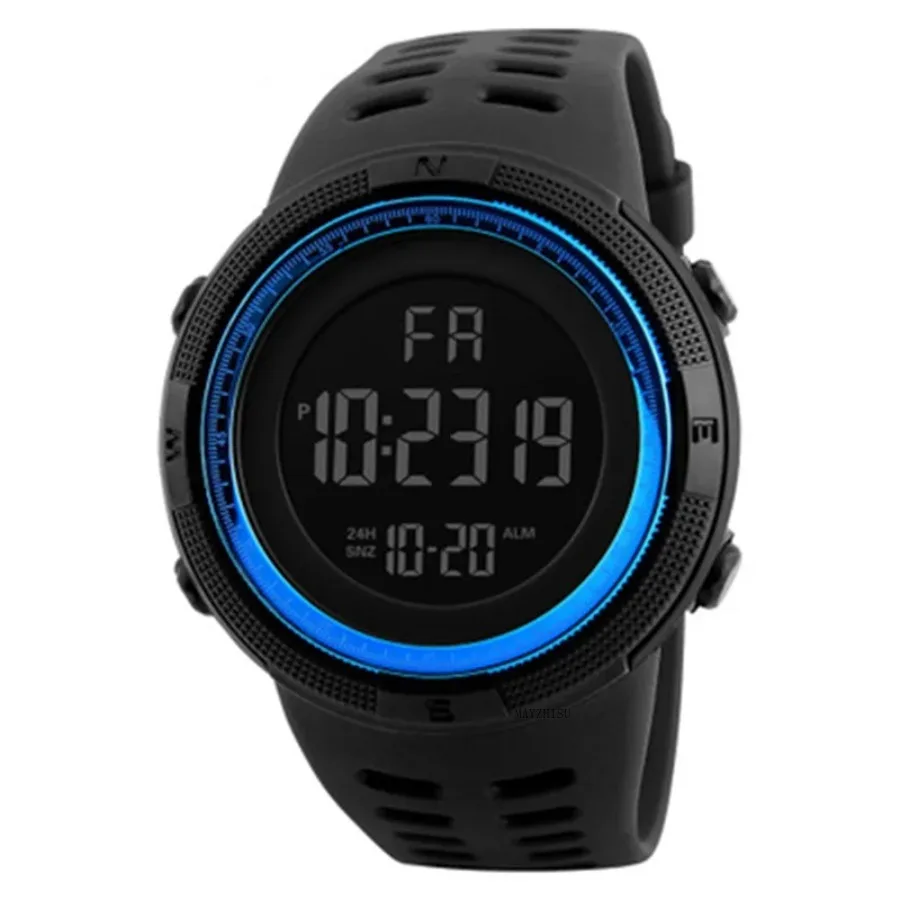 Men's Sports Watches Military Electronic Watch Outdoor Multifunction LED Digital Wristwatch Clock for Man Kids Boy Student Teen