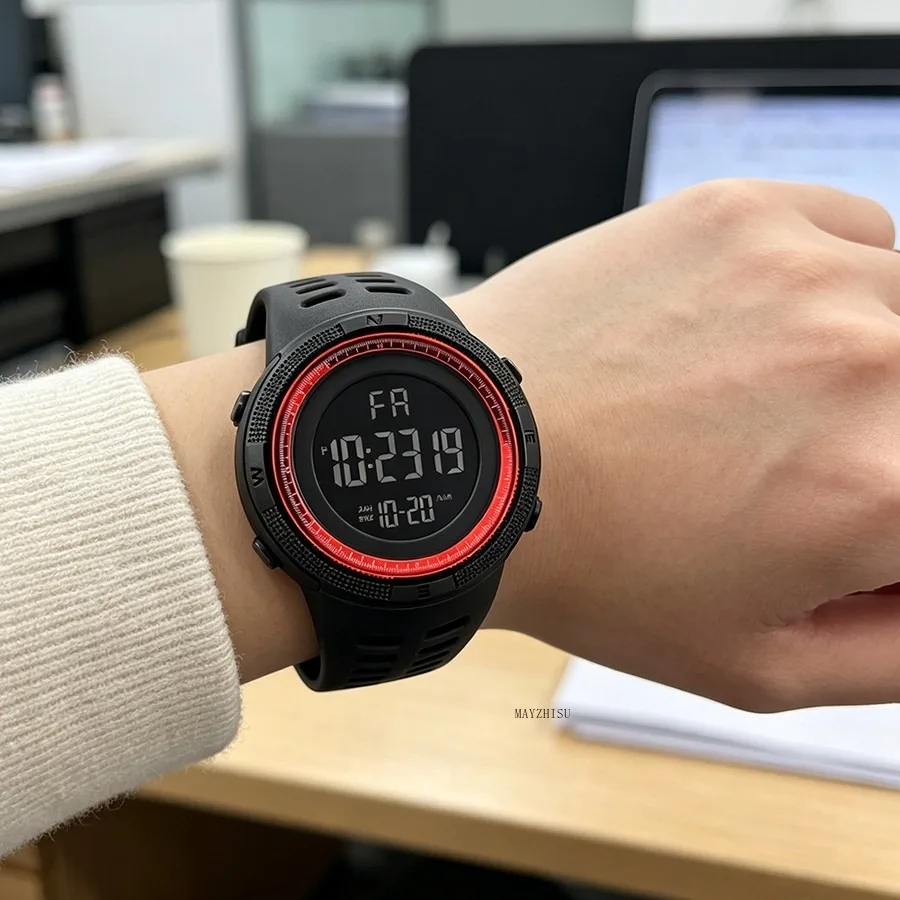 Men's Sports Watches Military Electronic Watch Outdoor Multifunction LED Digital Wristwatch Clock for Man Kids Boy Student Teen