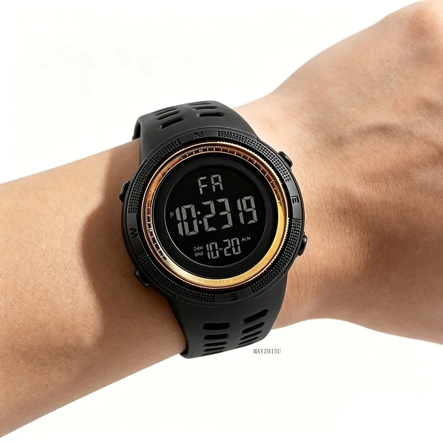 Men's Sports Watches Military Electronic Watch Outdoor Multifunction LED Digital Wristwatch Clock for Man Kids Boy Student Teen