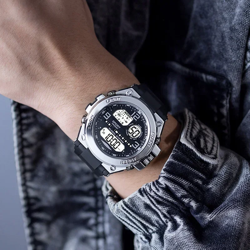 Sports Watch for Men Students Multifunction Luminous Alarm Clock Waterproof Men's LED Digital Watch Sport Electronic Wristwatch
