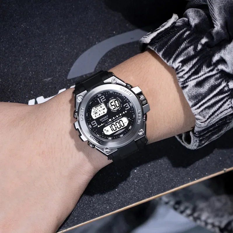 Sports Watch for Men Students Multifunction Luminous Alarm Clock Waterproof Men's LED Digital Watch Sport Electronic Wristwatch