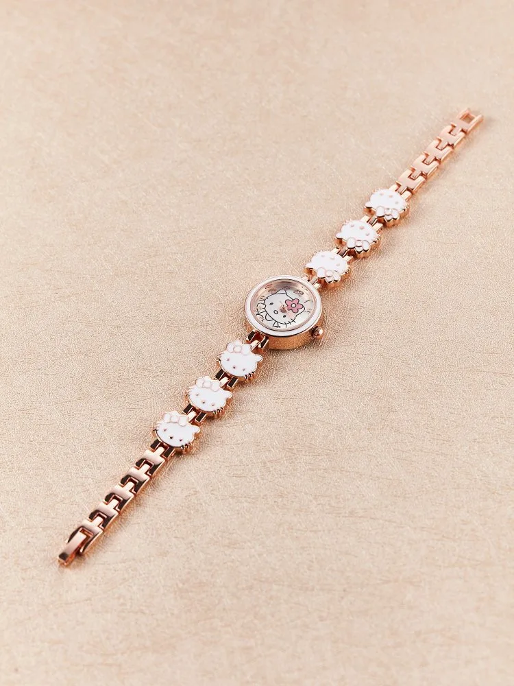 Fashion women's watch metal strap student cartoon watch with water diamond dial girl's watch holiday gift