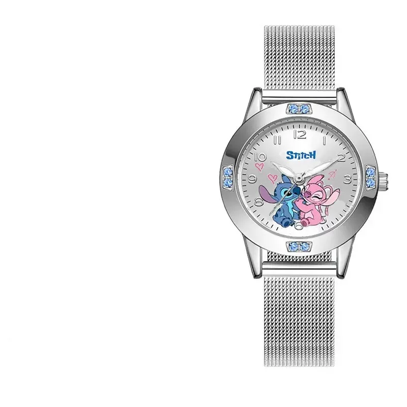 Fashion women's watch metal strap student cartoon watch with water diamond dial girl's watch holiday gift