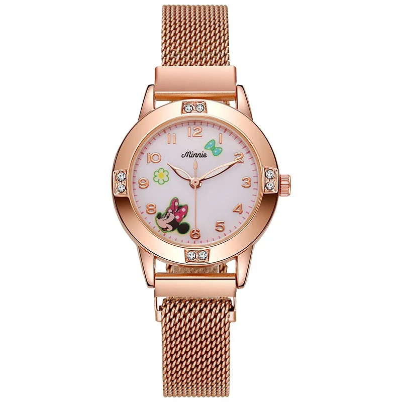 Fashion women's watch metal strap student cartoon watch with water diamond dial girl's watch holiday gift